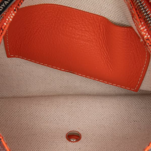 Pre-owned Goyard Goyardine Plumet Pocket Wallet Orange