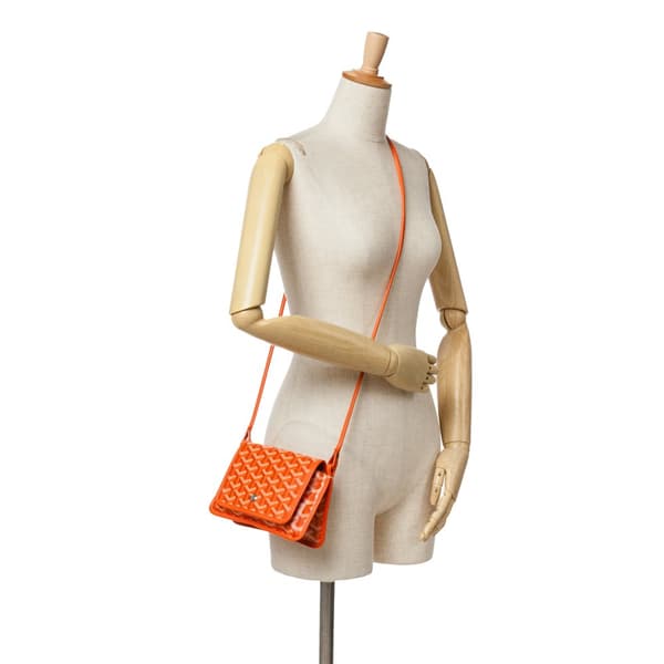 Pre-owned Goyard Goyardine Plumet Pocket Wallet Orange