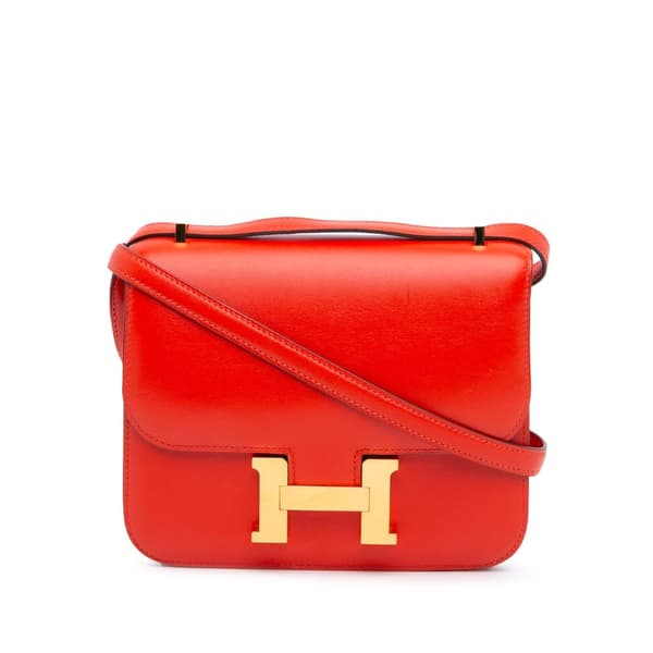 Pre-owned Hermès Mini Tadelakt Constance 18 Red