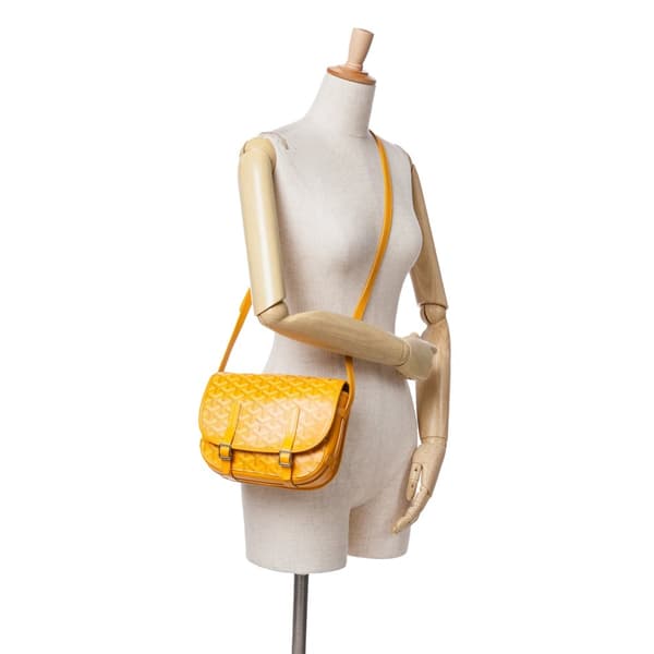Pre-owned Goyard Goyardine Belvedere PM Yellow