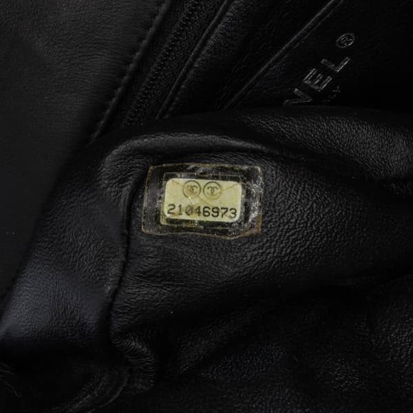 Pre-owned Chanel Mini Rectangular Classic Chevron Patent Single Flap Black