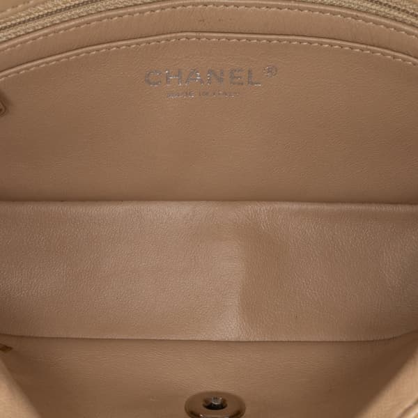 Pre-owned Chanel Mini Rectangular Classic Patent Single Flap Yellow