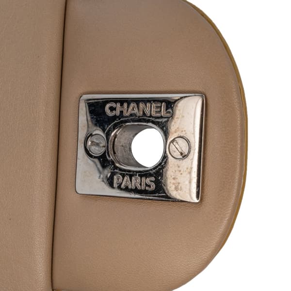 Pre-owned Chanel Mini Rectangular Classic Patent Single Flap Yellow