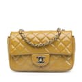 Pikkukuva 1 / 9: Pre-owned Chanel Mini Rectangular Classic Patent Single Flap Yellow