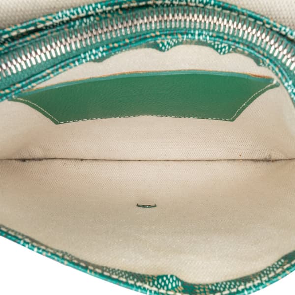 Pre-owned Goyard Goyardine Plumet Pocket Wallet Green