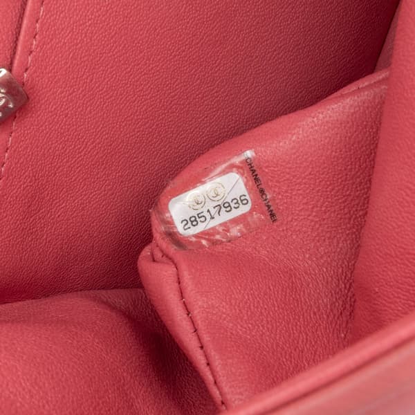 Pre-owned Chanel Mini Square Classic Lambskin Single Flap Pink
