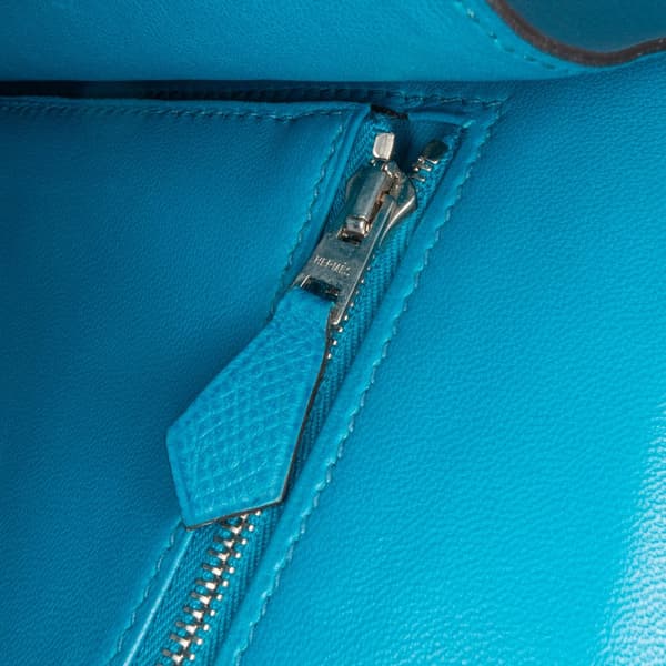 Pre-owned Hermès Epsom Constance 24 Blue