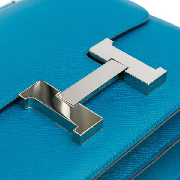 Pre-owned Hermès Epsom Constance 24 Blue