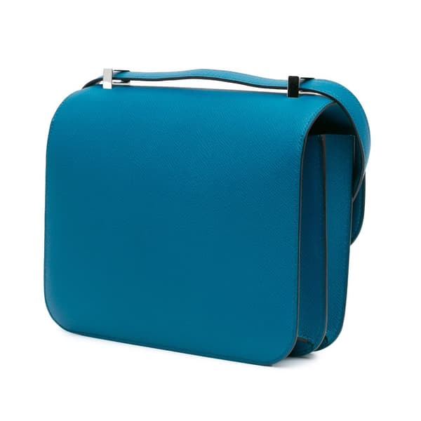 Pre-owned Hermès Epsom Constance 24 Blue
