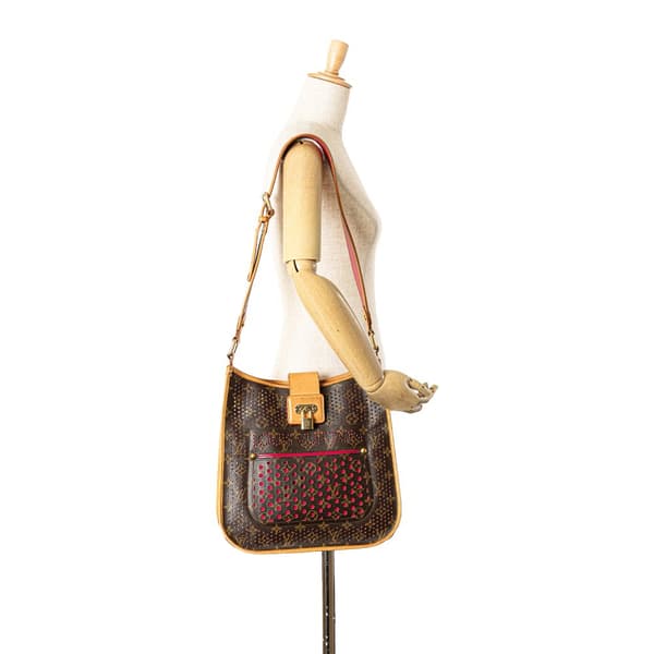 Pre-owned Louis Vuitton Monogram Musette Perforated Brown