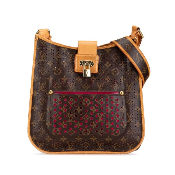 Pre-owned Louis Vuitton Monogram Musette Perforated Brown