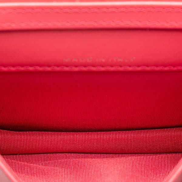 Pre-owned Chanel CC Caviar Camellia Wallet On Chain Pink