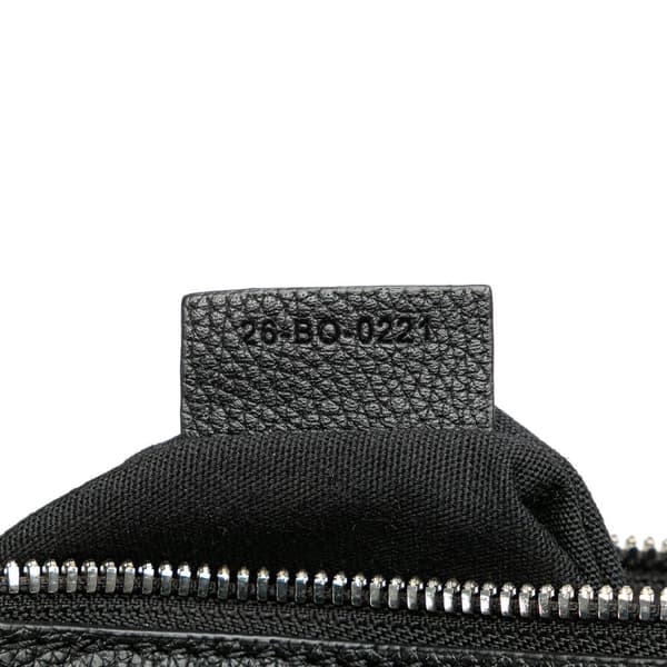 Pre-owned Dior Mini Leather Saddle Crossbody Black