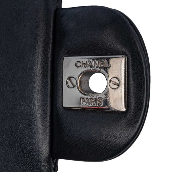Pre-owned Chanel Mini Rectangular Classic Patent Single Flap Black