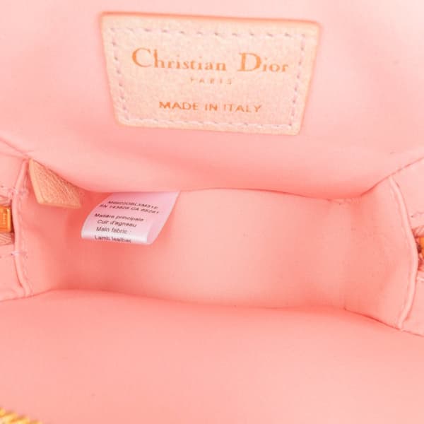 Pre-owned Dior Lambskin Cannage Kids Star Crossbody Pink