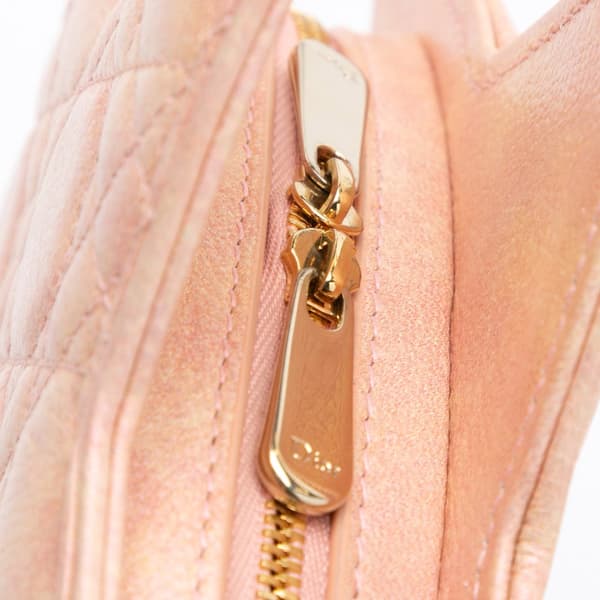 Pre-owned Dior Lambskin Cannage Kids Star Crossbody Pink