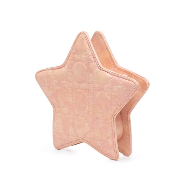 Pre-owned Dior Lambskin Cannage Kids Star Crossbody Pink