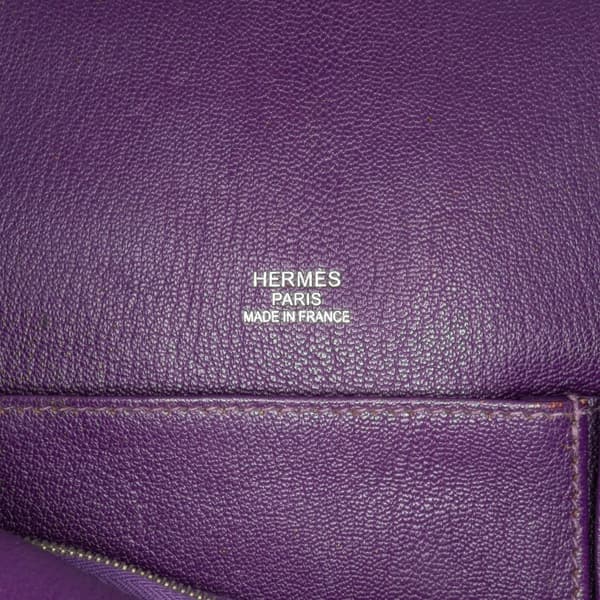 Pre-owned Hermès Clemence Jypsiere 34 Purple
