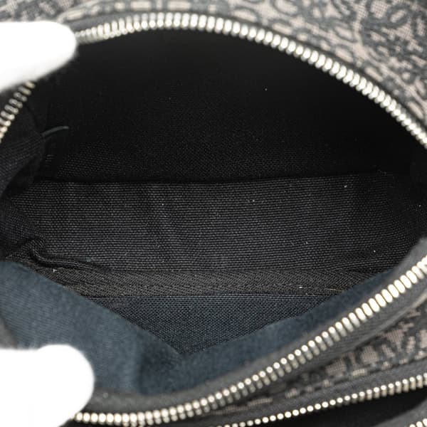 Pre-owned LOEWE Mini Anagram Canvas Camera Bag Black