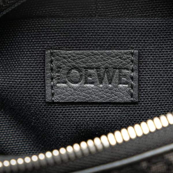 Pre-owned LOEWE Mini Anagram Canvas Camera Bag Black