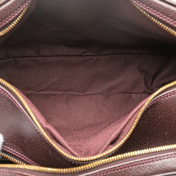 Pre-owned Louis Vuitton Taiga Reporter PM Red