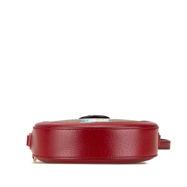 Pre-owned Gucci Micro GG Supreme Doraemon Round Crossbody Brown