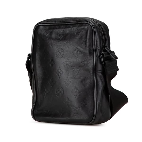 Pre-owned Louis Vuitton Monogram Shadow Danube PM Black