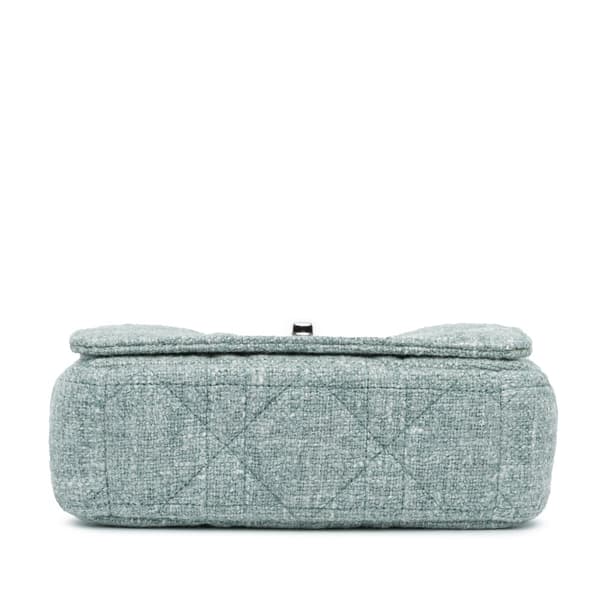 Pre-owned Dior Small Tweed Macrocannage Caro Bag Green