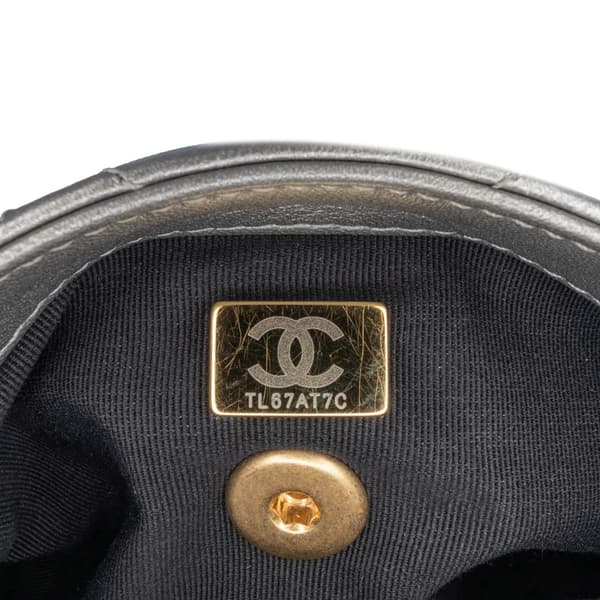 Pre-owned Chanel Mini Quilted Lambskin Side Note Flap Silver