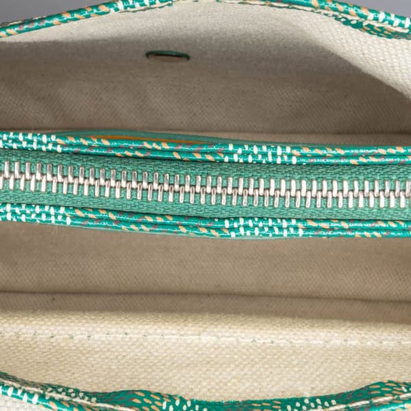 Pre-owned Goyard Goyardine Plumet Pocket Wallet Green