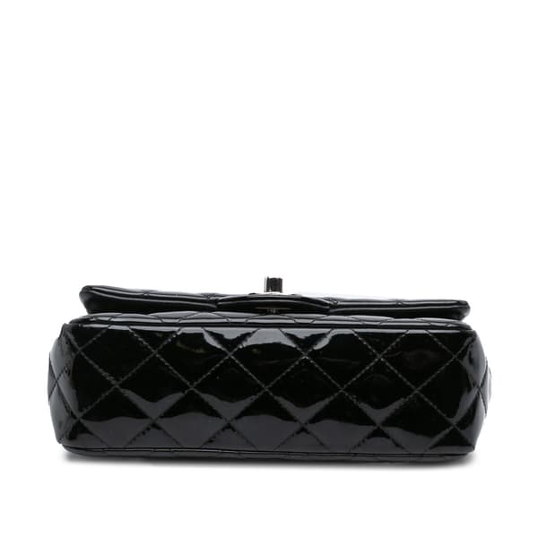 Pre-owned Chanel Mini Rectangular Classic Patent Single Flap Black
