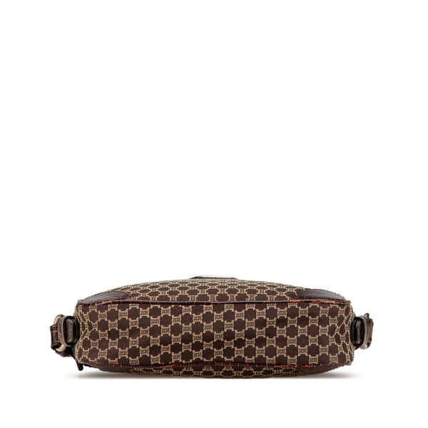 Pre-owned Celine Macadam Canvas Crossbody Brown