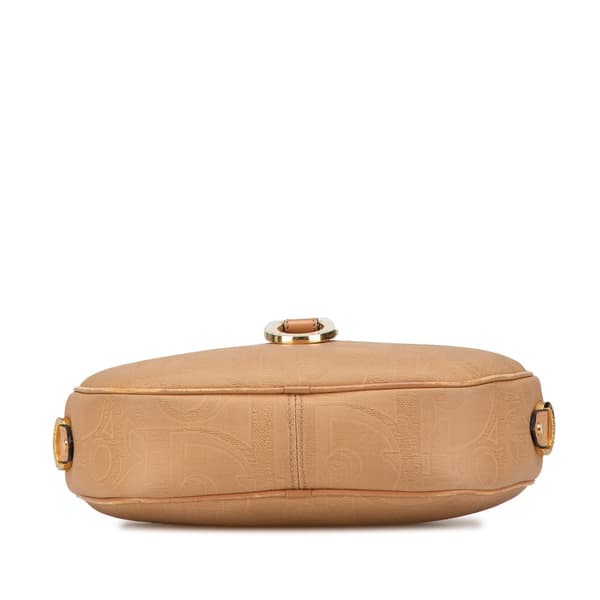 Pre-owned Dior Oblique Trotter Coated Canvas Crossbody Brown