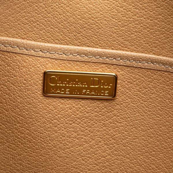 Pre-owned Dior Oblique Trotter Coated Canvas Crossbody Brown