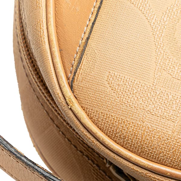 Pre-owned Dior Oblique Trotter Coated Canvas Crossbody Brown