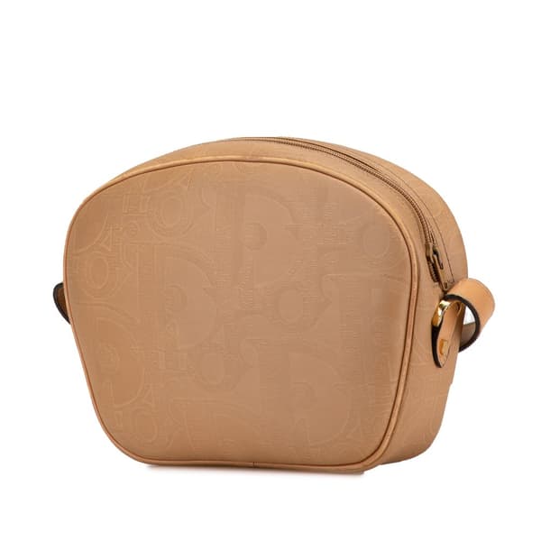 Pre-owned Dior Oblique Trotter Coated Canvas Crossbody Brown