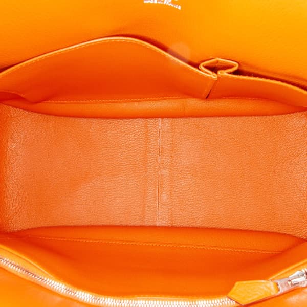 Pre-owned Hermès Clemence Jypsiere 31 Orange
