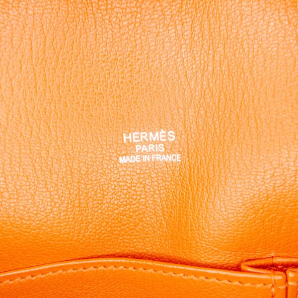 Pre-owned Hermès Clemence Jypsiere 31 Orange