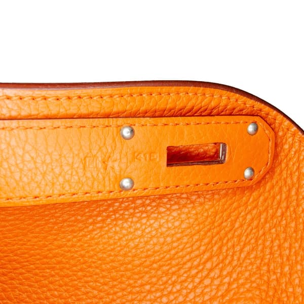 Pre-owned Hermès Clemence Jypsiere 31 Orange