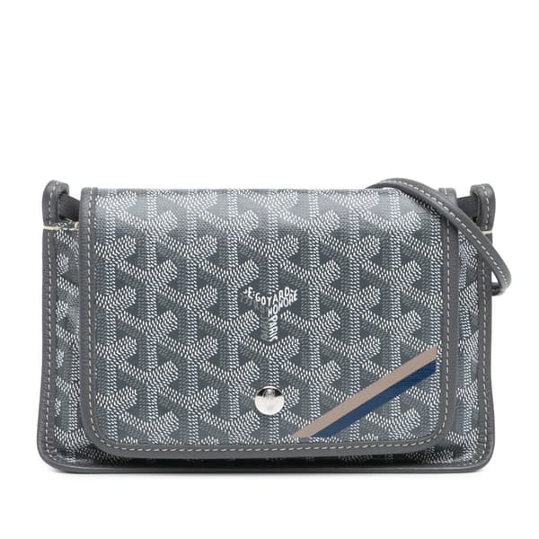 Pre-owned Goyard Goyardine Plumet Pocket Wallet Gray