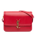 Miniatyrbild 1 av 8: Pre-owned Saint Laurent Medium Calfskin Solferino Satchel In Box Red