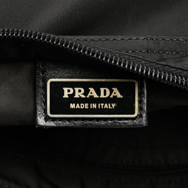 Pre-owned Prada Tessuto Zip Top Crossbody Black