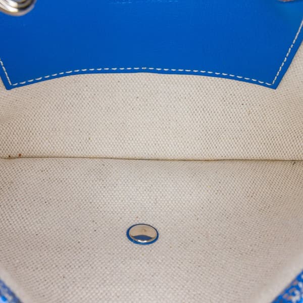 Pre-owned Goyard Goyardine Plumet Pocket Wallet Blue