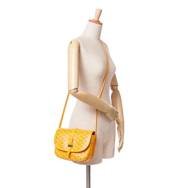 Pre-owned Goyard Goyardine Belvedere II PM Yellow