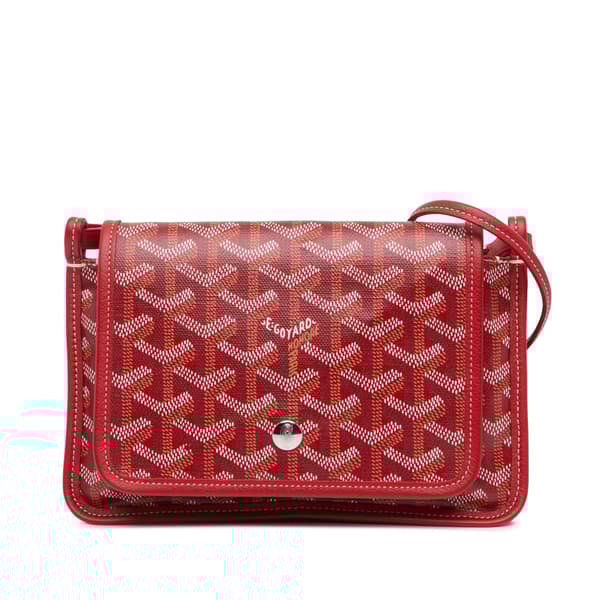 Pre-owned Goyard Goyardine Plumet Pocket Wallet Red