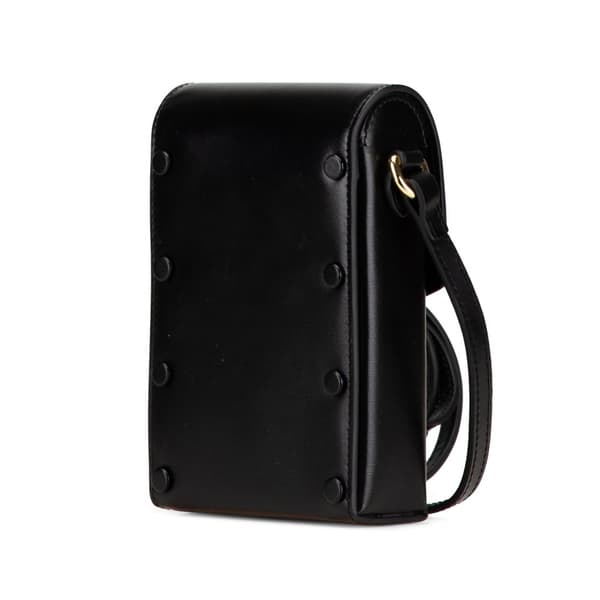 Pre-owned Gucci Mini Leather Horsebit 1955 Crossbody Black