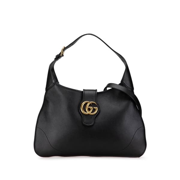 Pre-owned Gucci Medium Leather Aphrodite Crossbody Black