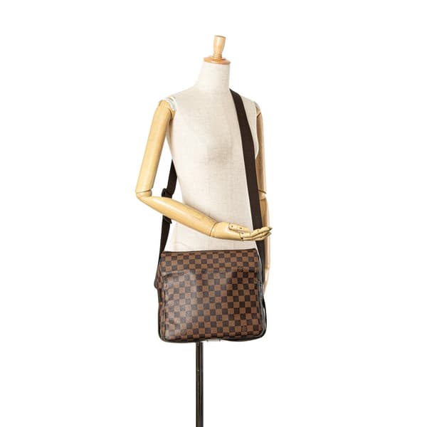 Pre-owned Louis Vuitton Damier Ebene Naviglio Brown