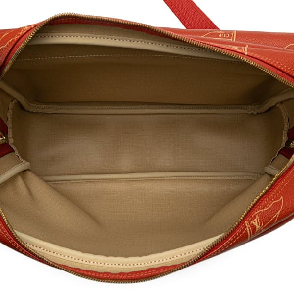 Pre-owned Louis Vuitton Americas Cup Calvi Messenger Bag Orange