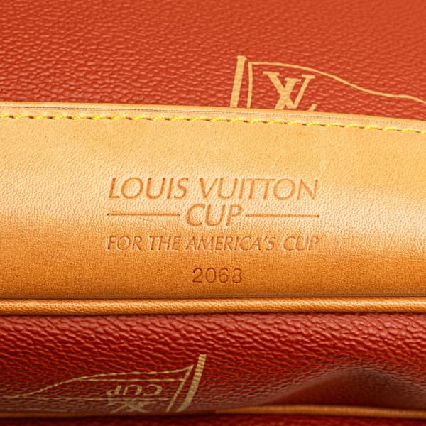 Pre-owned Louis Vuitton Americas Cup Calvi Messenger Bag Orange